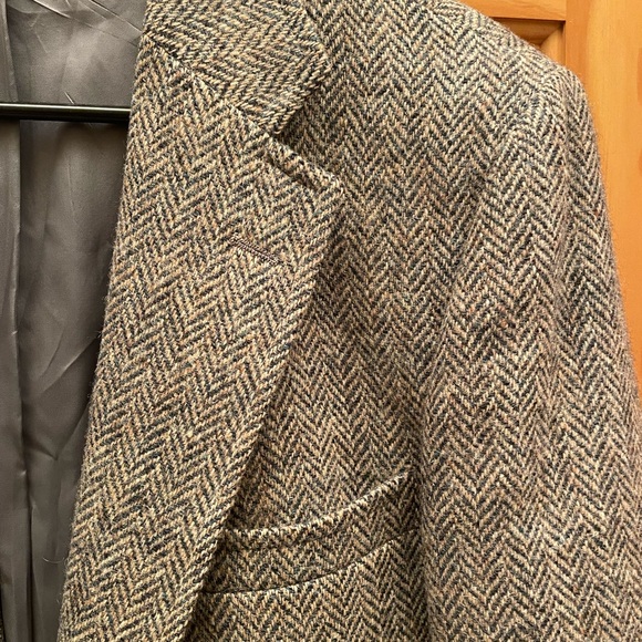 Vintage large Harris Tweed jacket Scotland Outer Hebrides wool - Picture 10 of 16